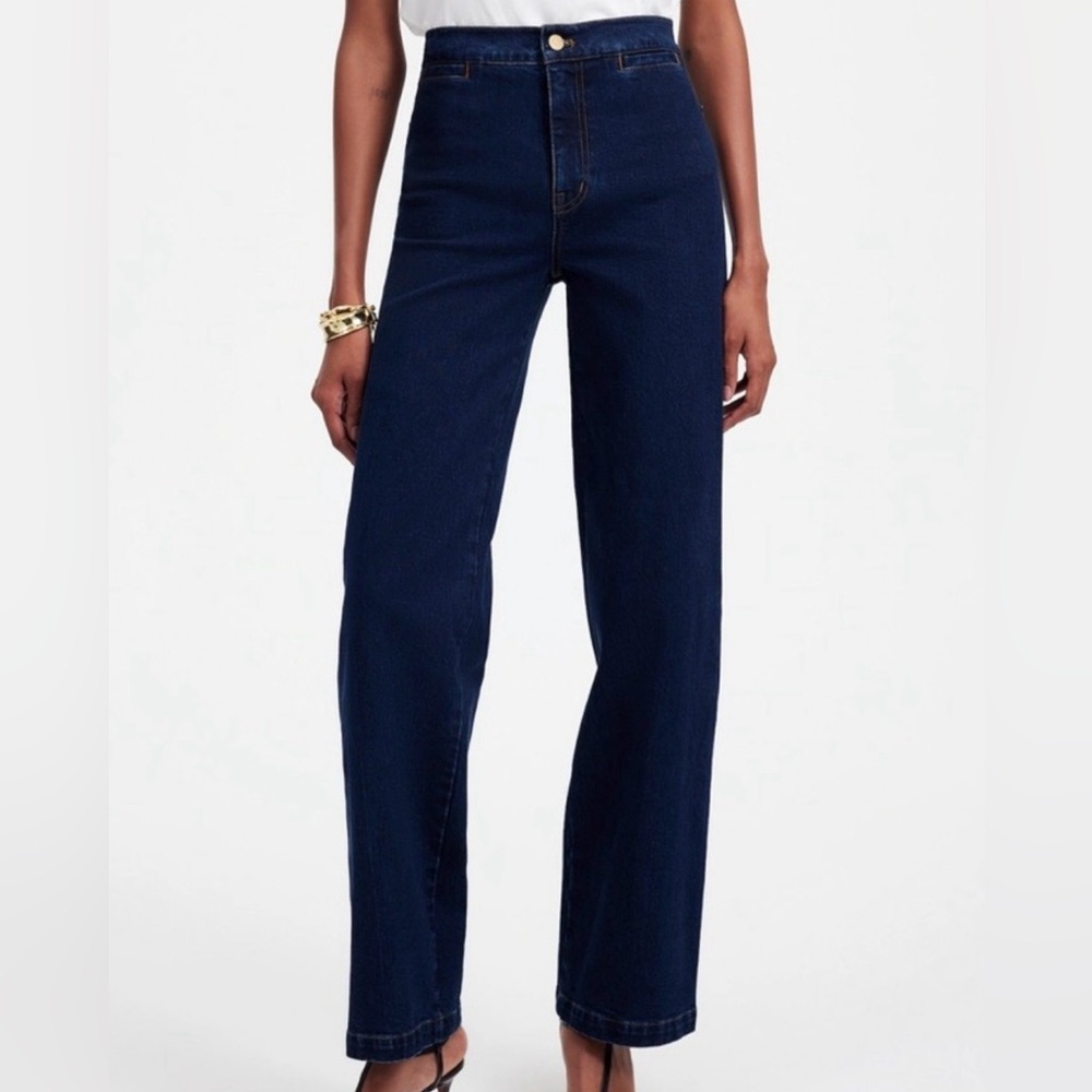 Madewell Dark Wash Wide Leg Jeans
